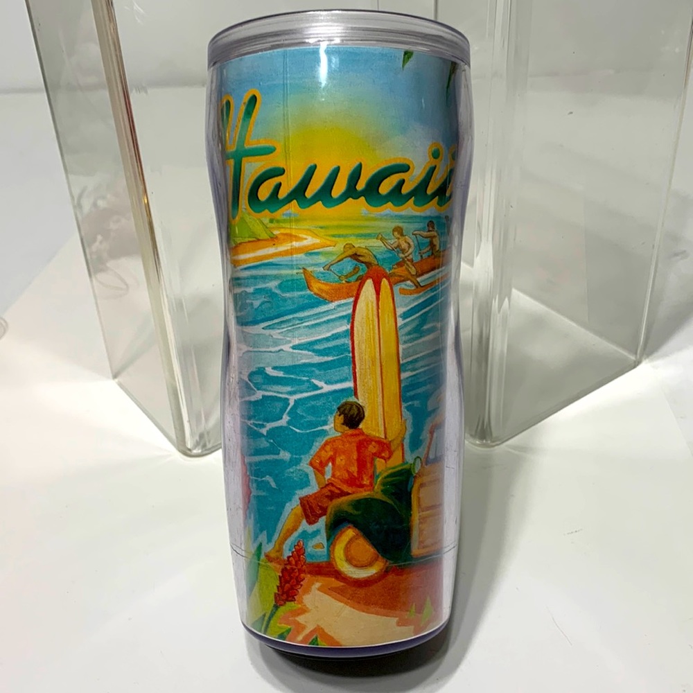 Vintage HAWAII Starbucks plastic tumbler Barista series 2001